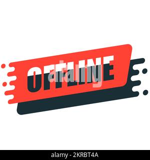 Offline symbol on the emblem. No connection symbol Stock Vector