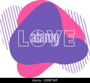 Red tag with love inscription. Stock Vector