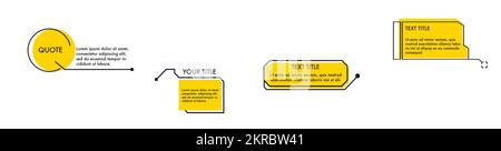 Digital callouts titles. Set of HUD futuristic sci fi frame.  Stock Vector