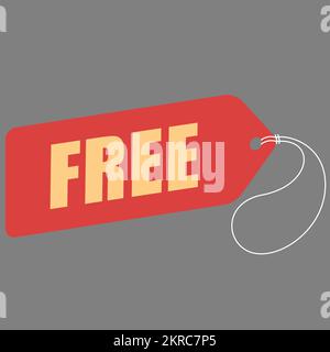 Price tag label with FREE text. Vector illustration Stock Vector