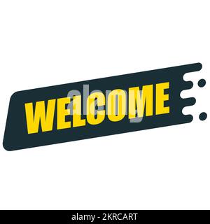 Welcome, speech bubble. Banner, speech bubble with text Welcome.  Stock Vector
