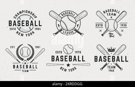 Vintage Baseball Vector Emblem Vector Art & Graphics