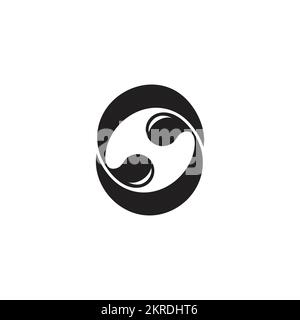 round motion liquid oil symbol logo vector Stock Vector