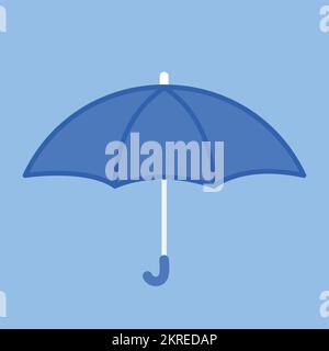 Cute open umbrella vector clipart. Concept of protection, safety or insurance. Stock Vector