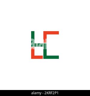 letter bc abstract colorful line geometric logo vector Stock Vector