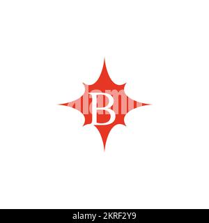 letter b boom explosion symbol logo vector Stock Vector