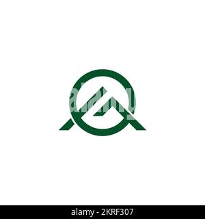 letter g triangle geometric green mountain logo vector Stock Vector