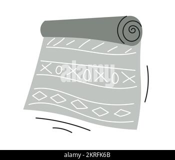 Grey carpet or rug Stock Vector