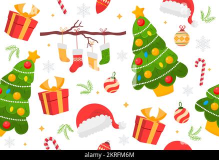 Christmas ornament seamless pattern Stock Vector