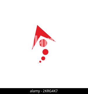 red dots motion arrow symbol logo vector Stock Vector