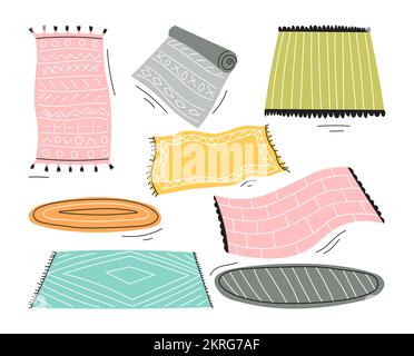 Carpets or rugs set Stock Vector