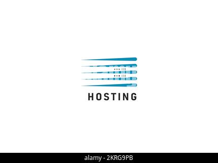 Hosting Logo Template Design Vector Stock Vector