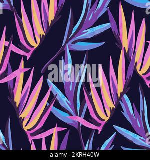 Psychedelic ornamental pattern. Watercolor hand drawn texture with floral and botanical ornate shapes and motifs.  Stock Vector