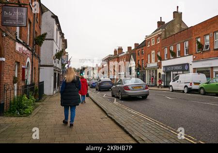 High street scene in Ashby de la Zouch, UK Stock Photo