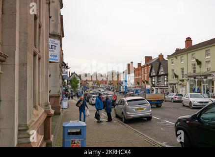 High street scene in Ashby de la Zouch, UK Stock Photo