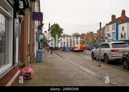 High street scene in Ashby de la Zouch, UK Stock Photo