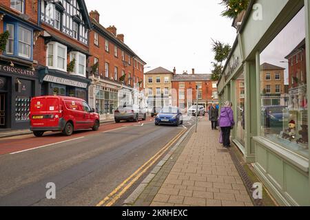 High street scene in Ashby de la Zouch, UK Stock Photo