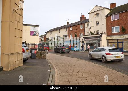 High street scene in Ashby de la Zouch, UK Stock Photo