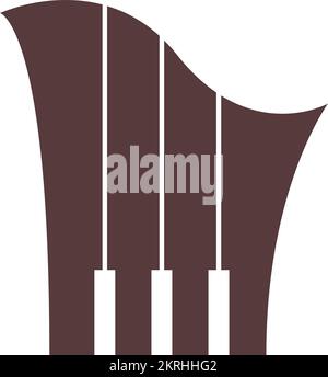 Piano logo icon design illustration Stock Vector