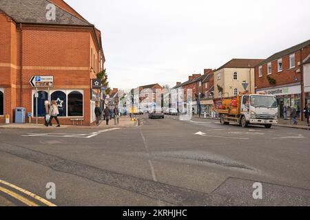 High street scene in Ashby de la Zouch, UK Stock Photo