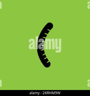 Sausage icon isolated on Green Background. Fast Food Concept. - Vector . Vector illustration Stock Vector