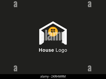 real estate logo concept architecture building logo design house logo home construction company logo realty rent home symbol icon vector template Stock Vector