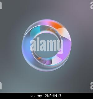 Mobius strip on a gray background. 3d image. Stock Photo