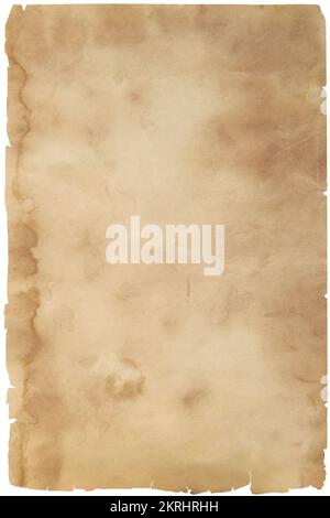 Used grungy old paper texture background ripped edges Stock Photo