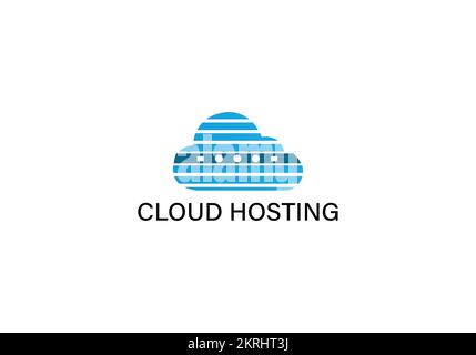 Hosting Logo Template Design Vector Stock Vector