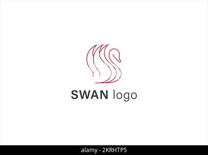 Swan logo design template Stock Vector