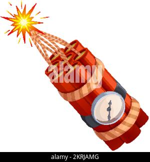 dynamite timer cartoon vector illustration Stock Vector