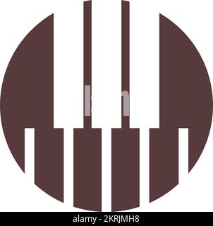 Piano logo icon design illustration Stock Vector