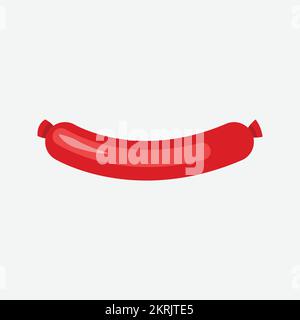 Sausage Icon. Fast Food Concept, Cartoon of Sickle Vector Icon for Web Design Isolated on White Background - Vector. Vector illustration Stock Vector