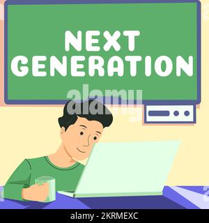 Handwriting text Next Generation, Business idea product that has been developed using the latest technology Stock Photo