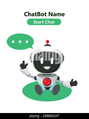 Robot chatbot character vector design. Artificial intelligence chatter virtual assistance for customer support service chat bot. Vector Illustration. Stock Vector