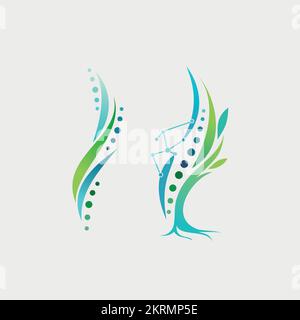 Spine logo design.Chiropractic ortopedic loggotype. Medical icon. Stock Vector