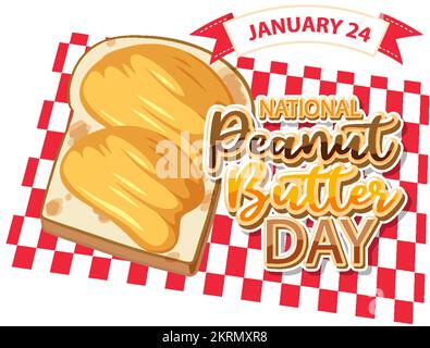 National Peabut Butter Day Banner Design illustration Stock Vector