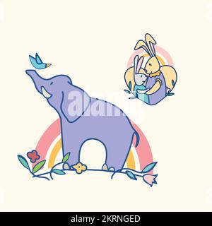 Sacura beautiful log, cherry blossom Stock Vector