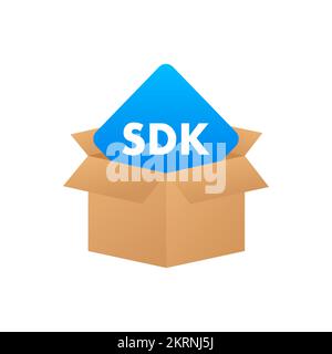 SDK - Software Development Kit icon. Vector stock illustration. Stock Vector