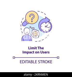 Limit impact on users concept icon Stock Vector