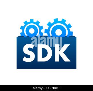 SDK - Software Development Kit icon. Vector stock illustration. Stock Vector