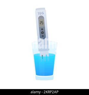 TDS - Total Dissolved Solids. Testing your water. Vector stock illustration. Stock Vector