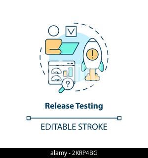 Release testing concept icon Stock Vector