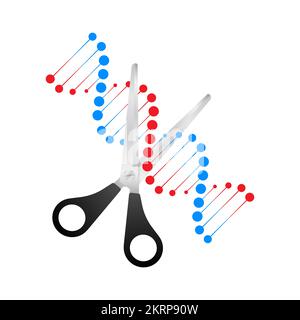 Crispr - gene editing tool. Genetic engineering. Vector stock illustration. Stock Vector