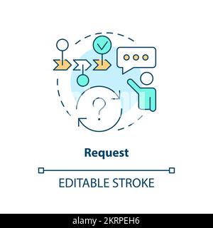 Request concept icon Stock Vector