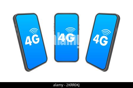 4G network wireless systems and internet. Communication network. Vector illustration Stock Vector