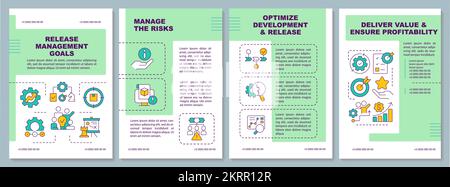 Release management purposes brochure template Stock Vector