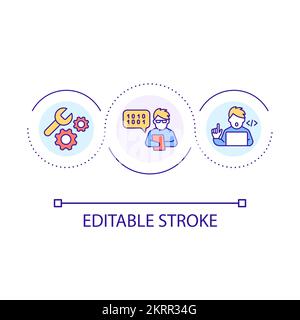 Software testing loop concept icon Stock Vector