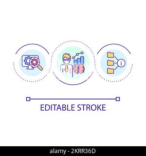 Data analytics loop concept icon Stock Vector