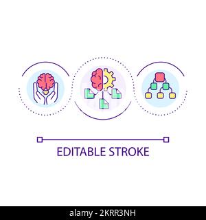 Brainstorming loop concept icon Stock Vector